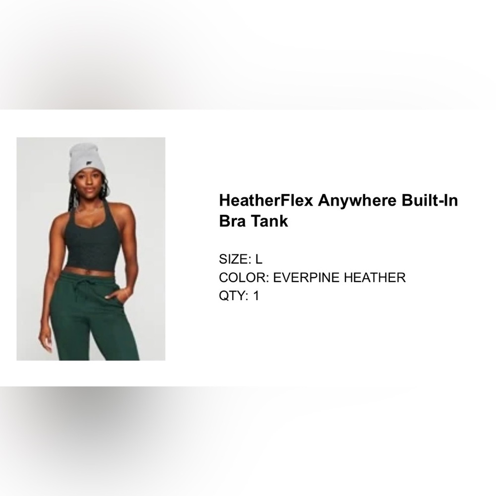 Fabletics HeatherFlex Anywhere Bra Tank in Everpine Heather